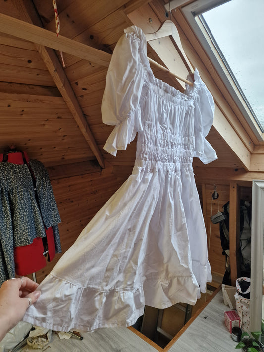 White mini Milkmaid dress (UK 6)