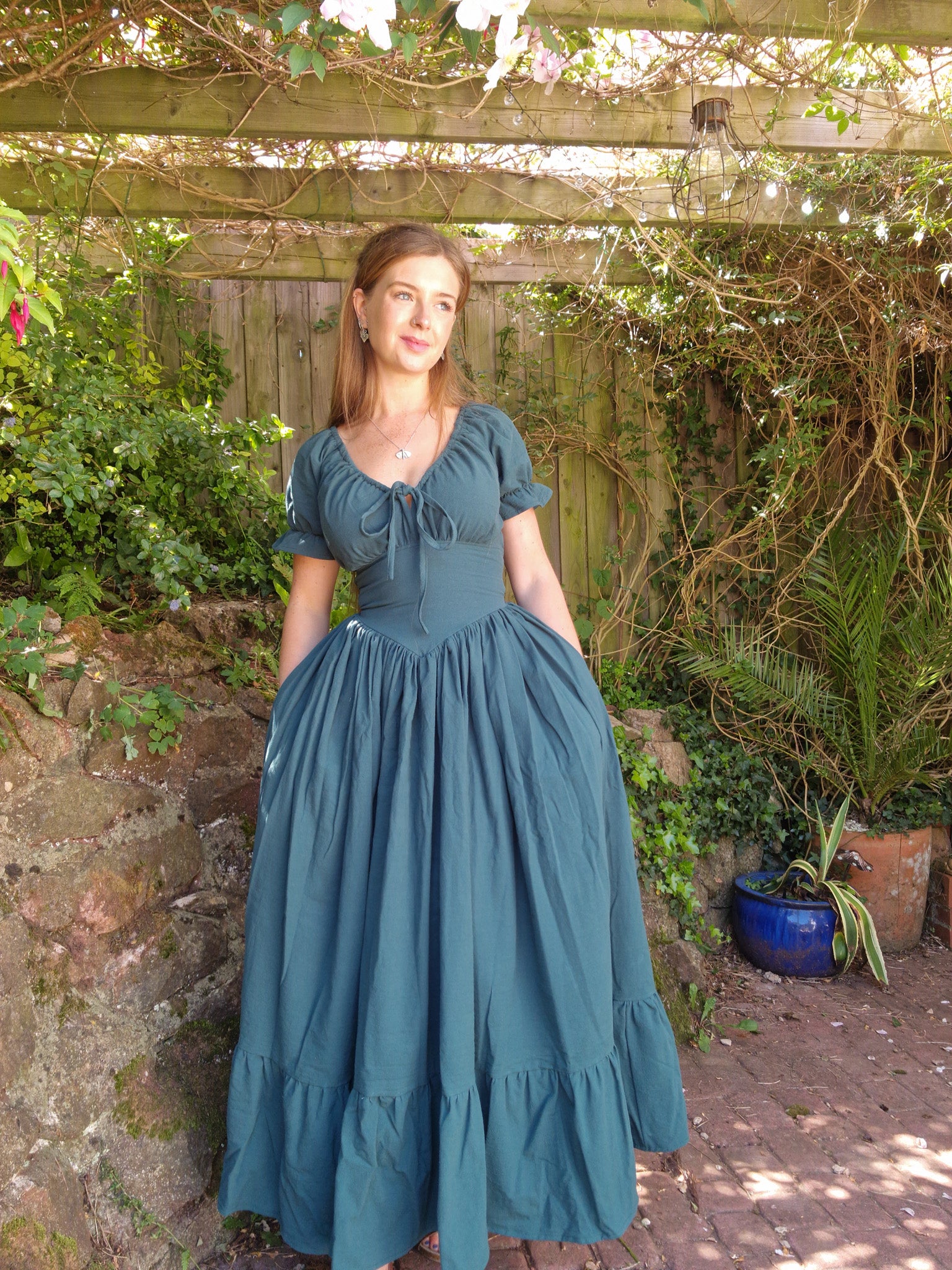 The Florence Dress (v-waist, puff sleeves- slimmed down, extra full sk – Dreaming Of Ivy