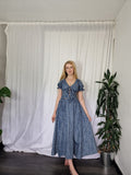 Blue chambray multi-way skirt
