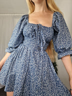 Denim chambray mini dress (UK 6-8)