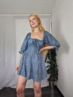 Denim chambray mini dress (UK 6-8)