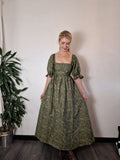 Green paisley maxi dress (UK 6-8)