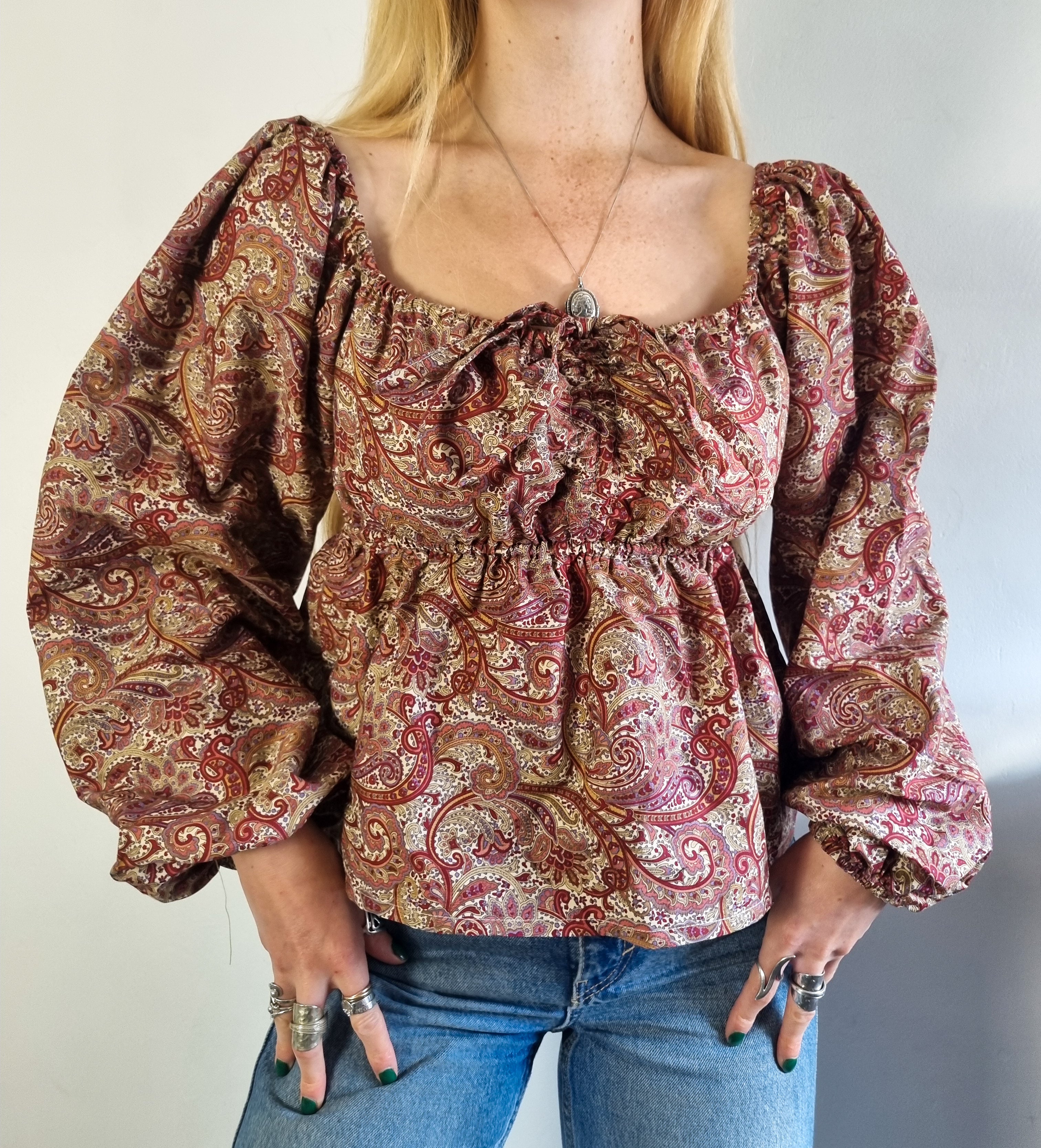 Babydoll Blouse (open or closed front, available in a range of fabrics)