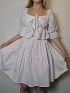 Two tiered white cotton skirt UK 10-14