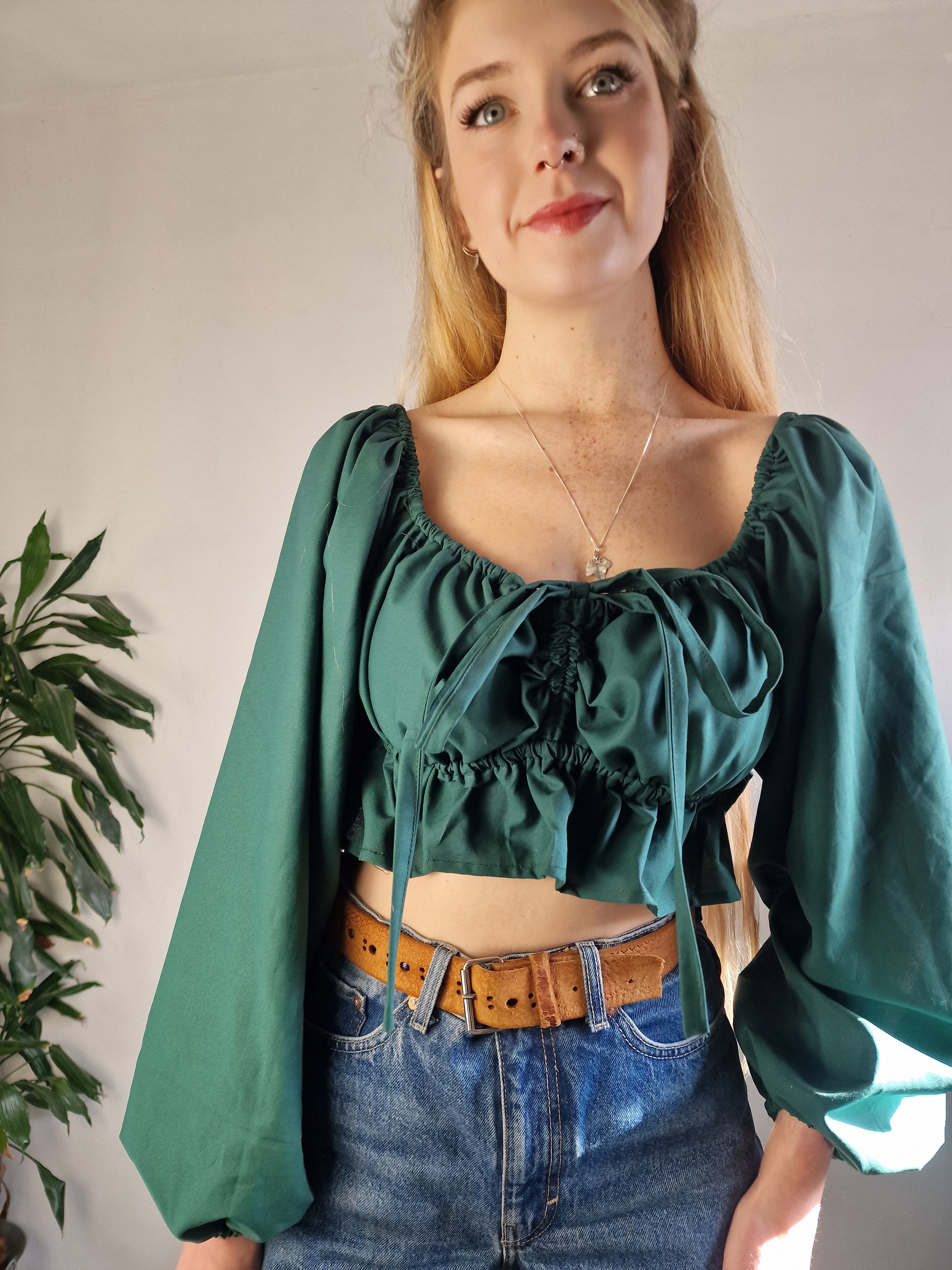 Babydoll Blouse (open or closed front, available in a range of fabrics)