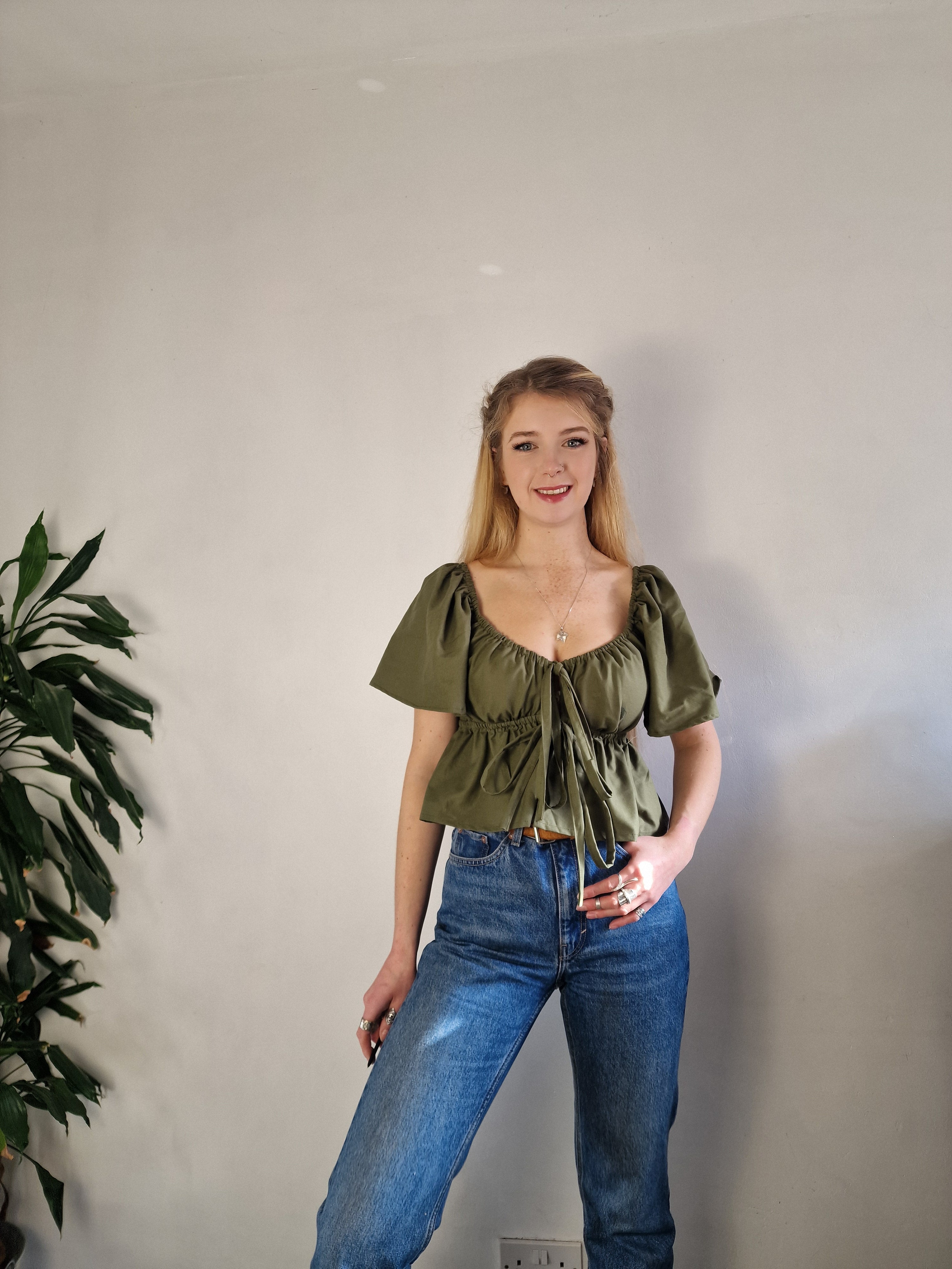 Babydoll Blouse (open or closed front, available in a range of fabrics)