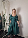 Harvest Dress (Lace up back, puff sleeves, standard pleated skirt)