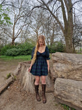 Tartan mini sweetheart dress UK 6/8