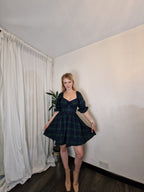 Tartan Sweetheart Dress + matching bloomers
