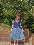 Harvest Dress (Pleated skirt, butterfly sleeves, lace up back)