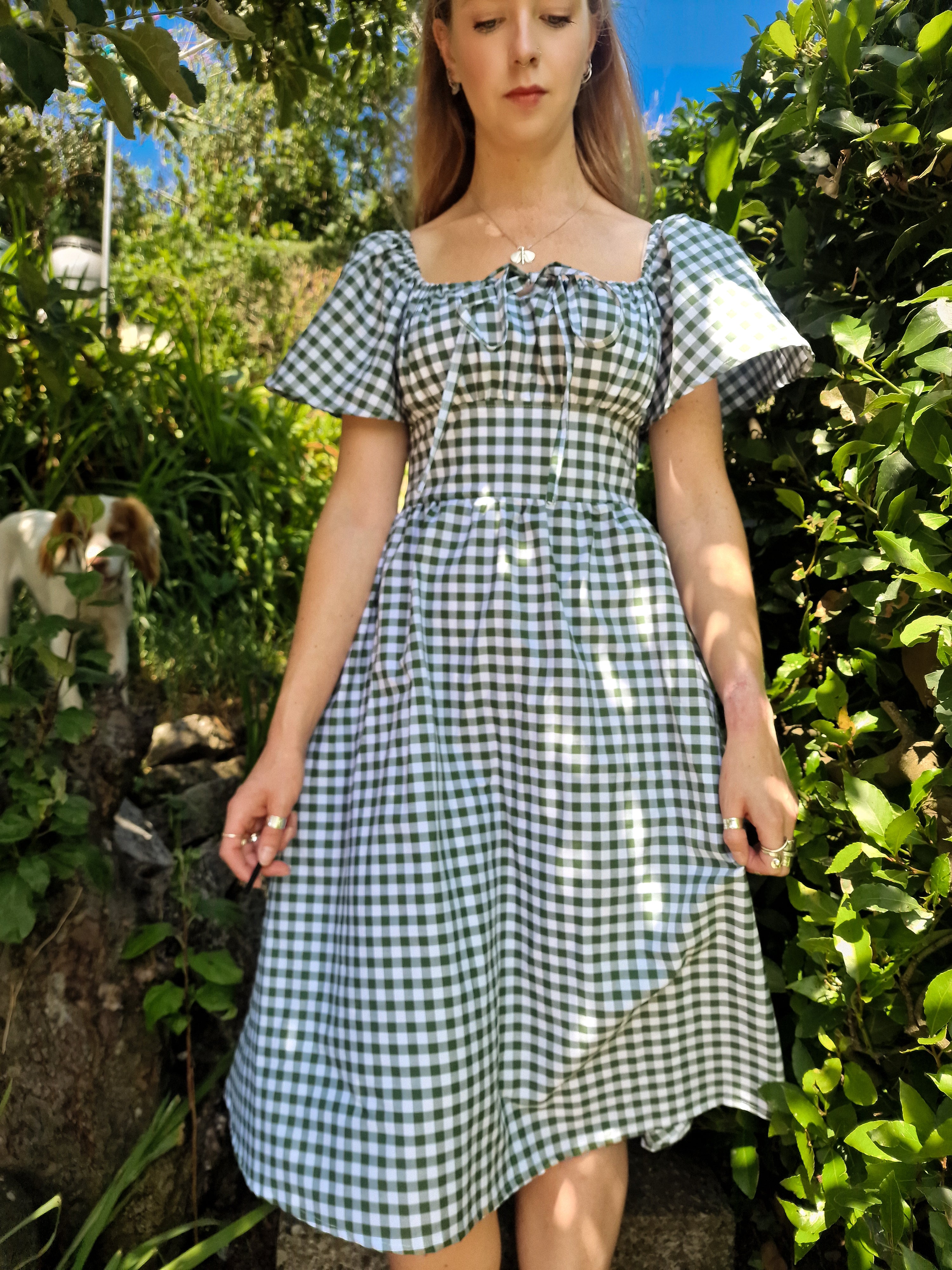 Milkmaid Dress (butterfly sleeves, standard skirt, lace up back, funci Dreaming Of Ivy Milkmaid Dress (butterfly sleeves, standard skirt, lace up back, funci Dreaming Of Ivy