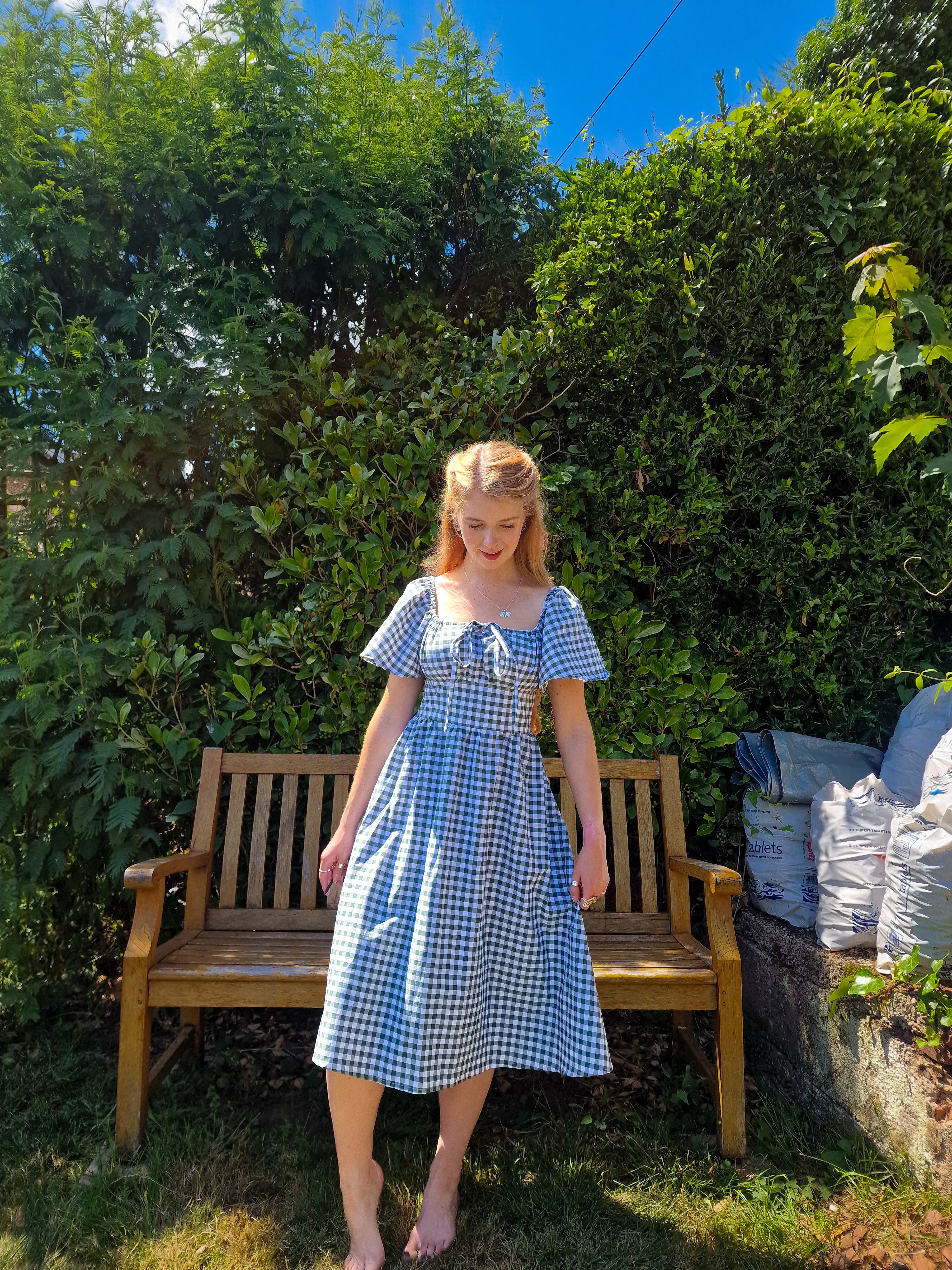 Milkmaid Dress (butterfly sleeves, standard skirt, lace up back, funci Dreaming Of Ivy Milkmaid Dress (butterfly sleeves, standard skirt, lace up back, funci Dreaming Of Ivy