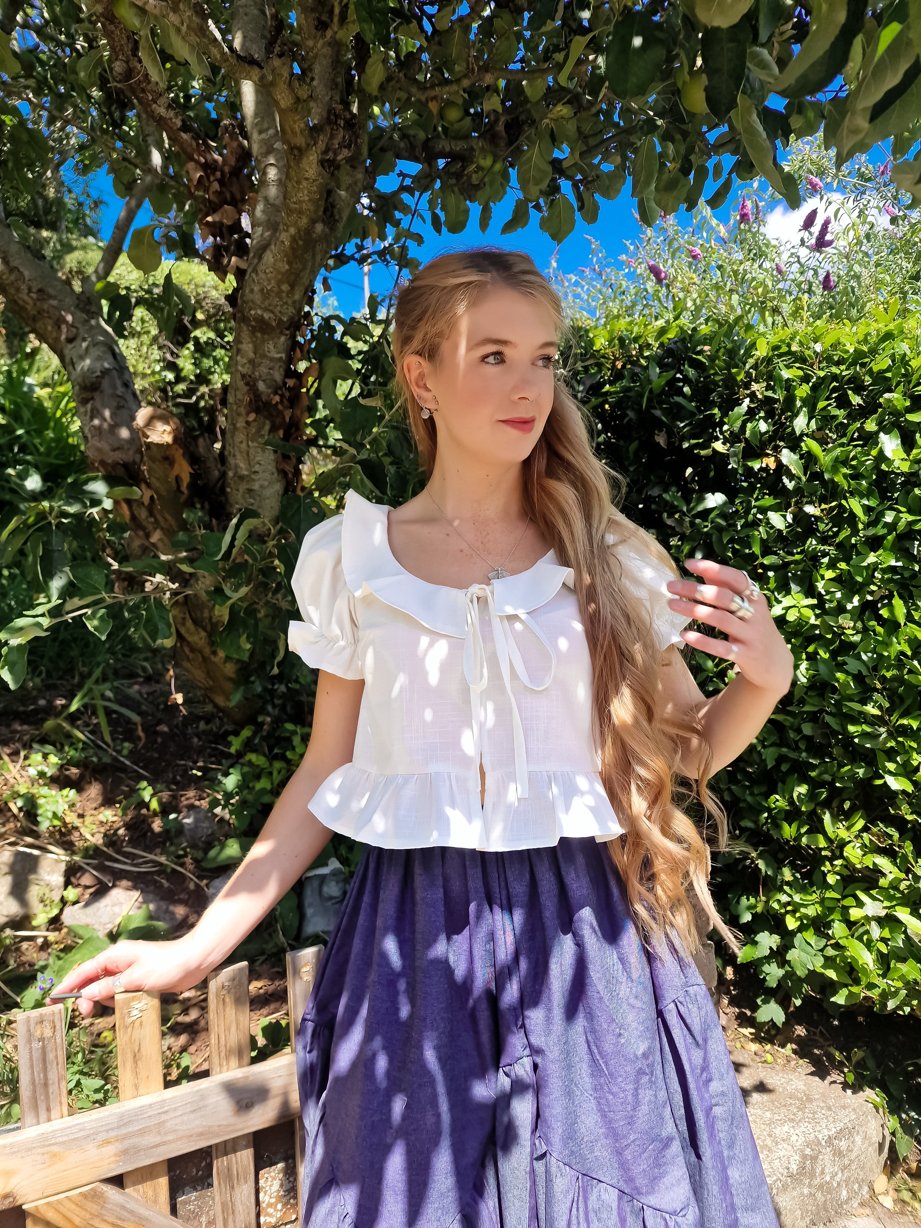Darcy Blouse, choose to add a collar, frill hem, and sleeves!