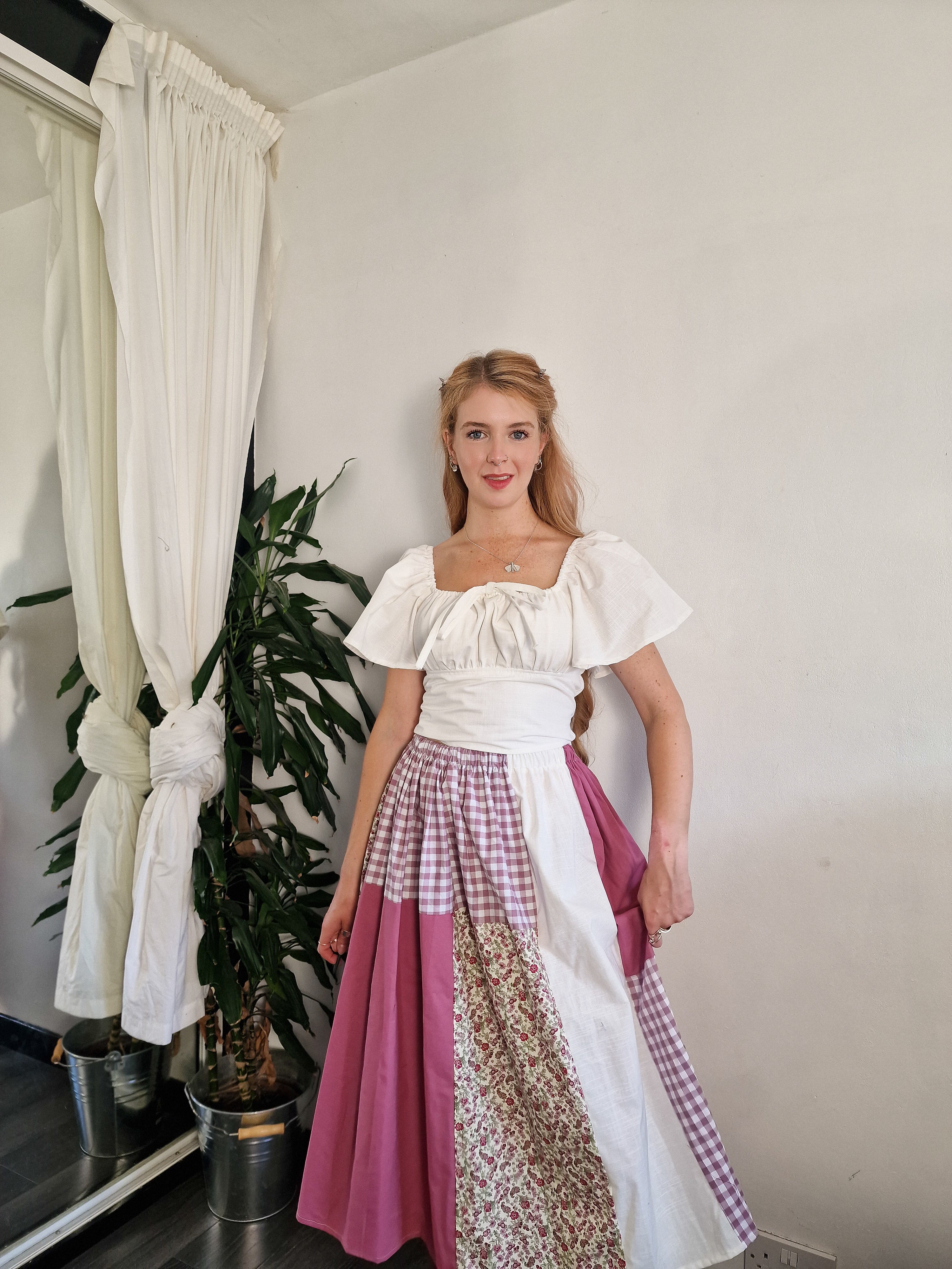 Large Patchwork Skirt, Choose Your Fabrics!