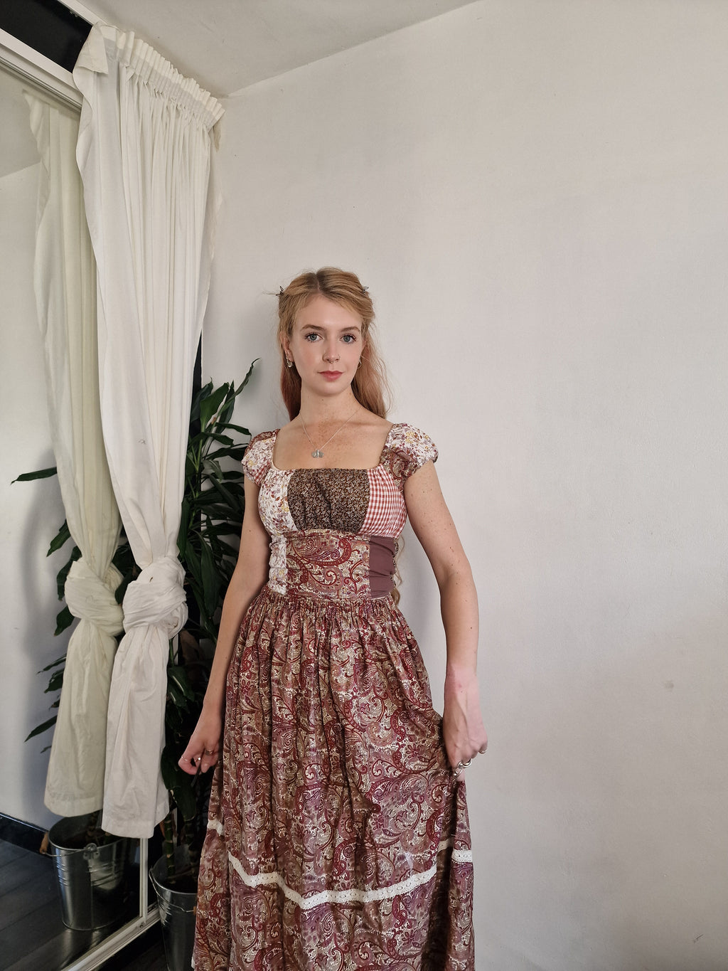 Patchwork Milkmaid top