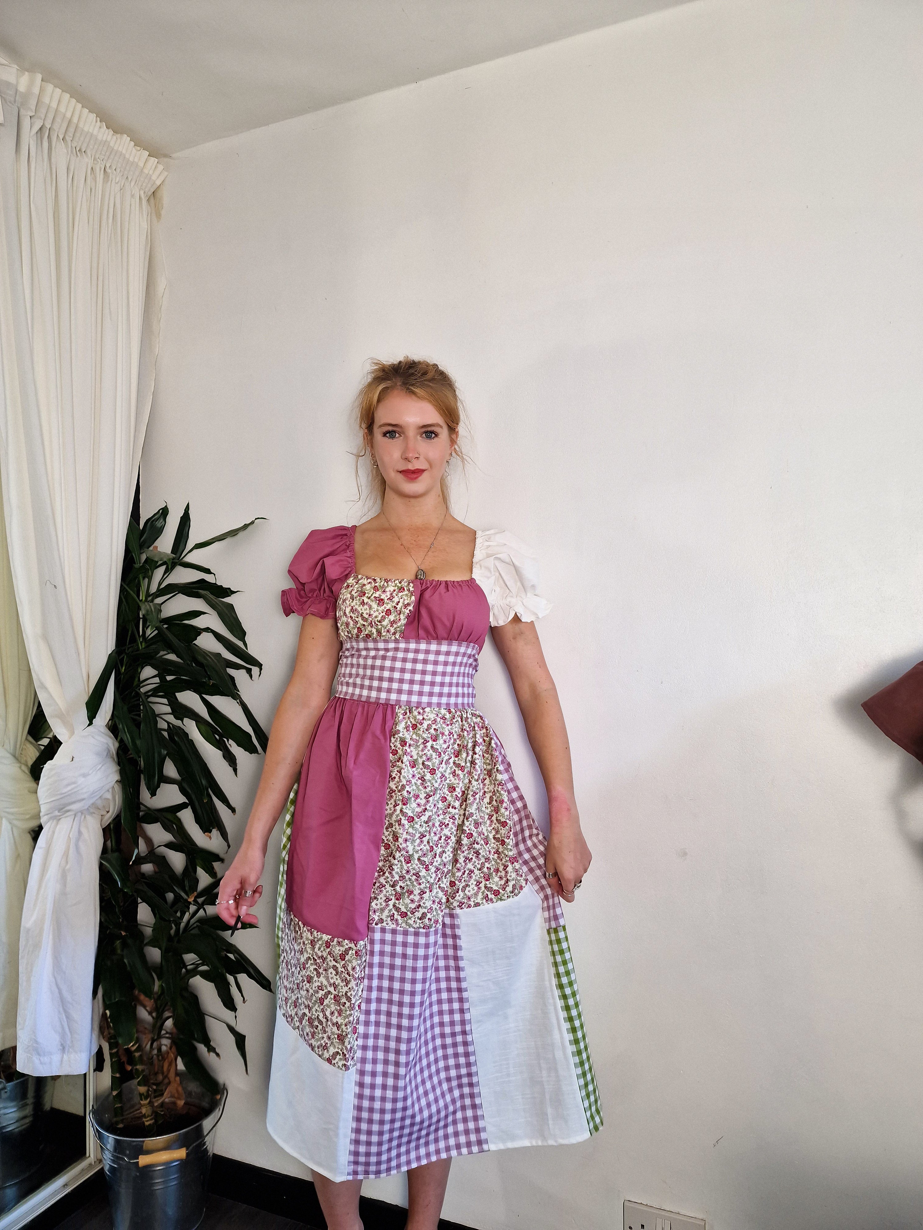 Patchwork Milkmaid Dress