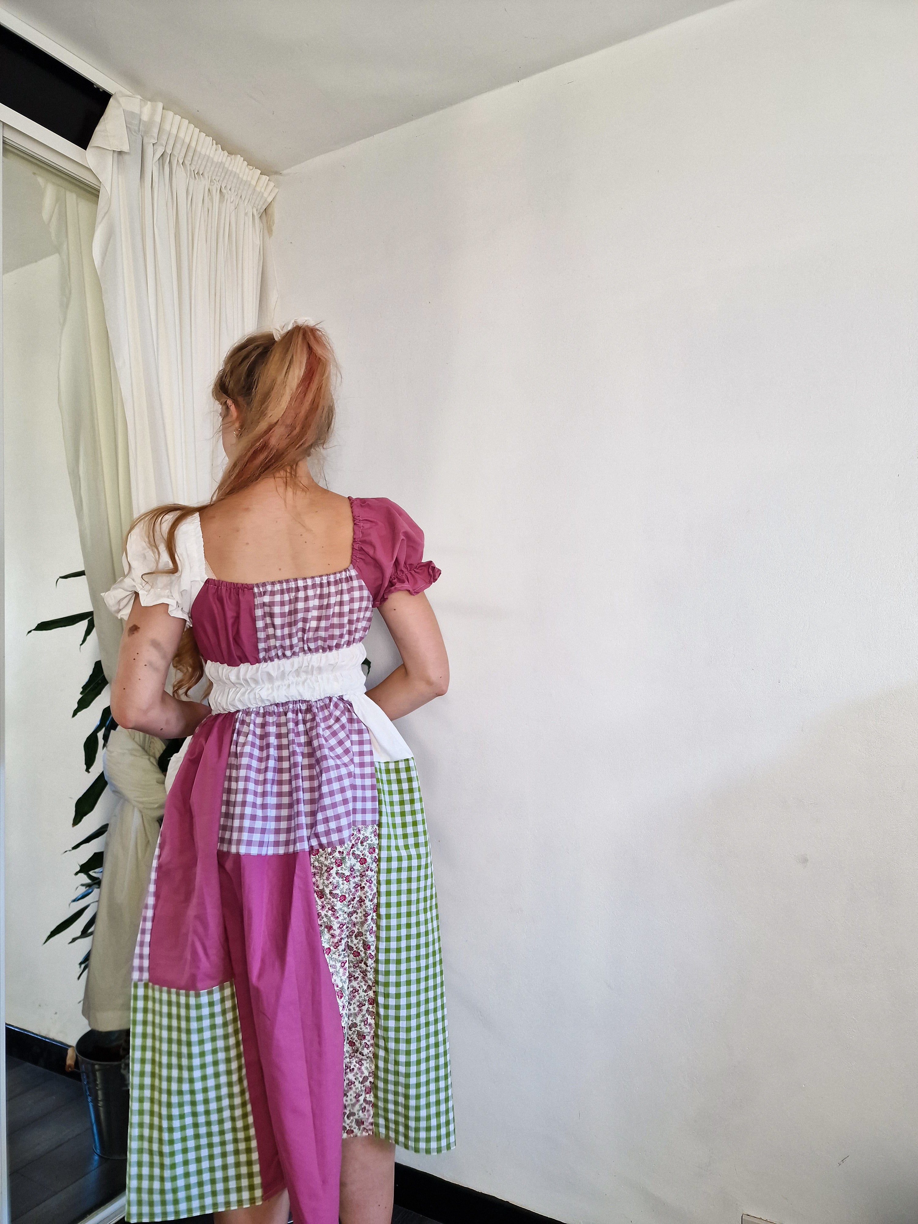 Patchwork Milkmaid Dress