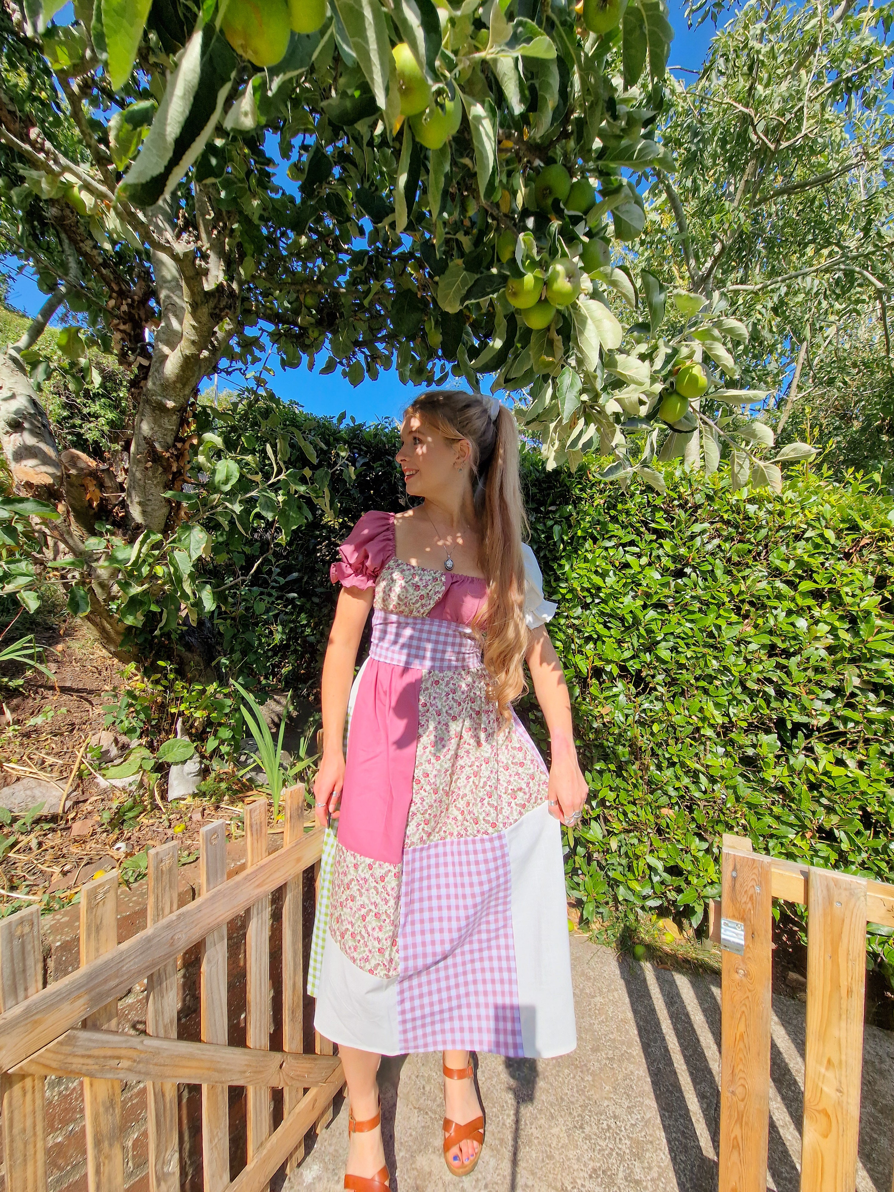 Patchwork Milkmaid Dress