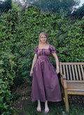 Milkmaid Dress (puff sleeves, lace-up back, function bust bow)
