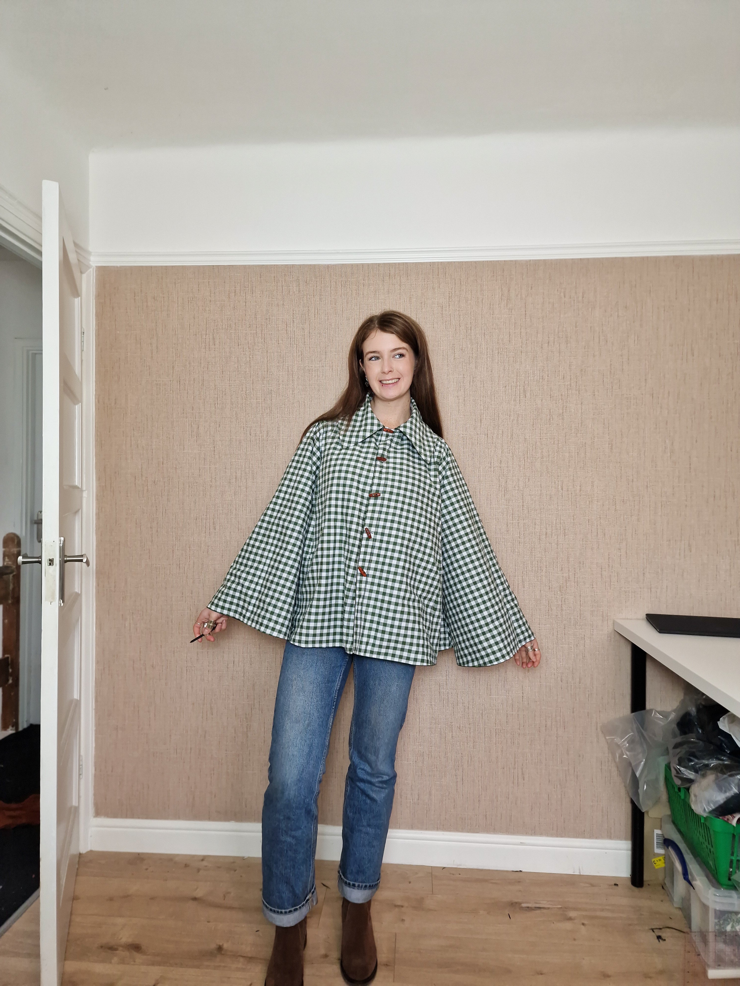 Long Line Swing Coat (Butterfly Sleeves)