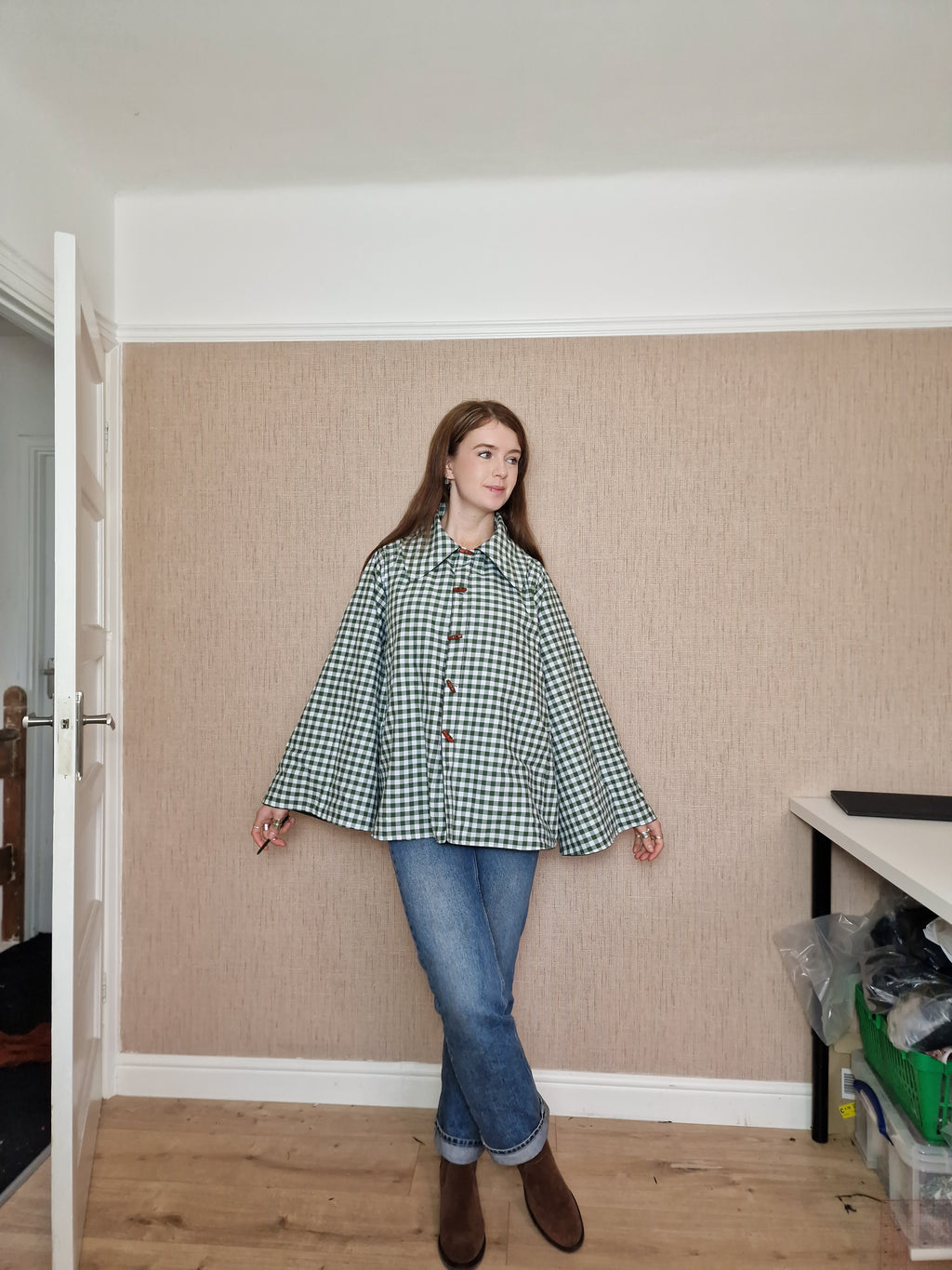 Long Line Swing Coat (Butterfly Sleeves)