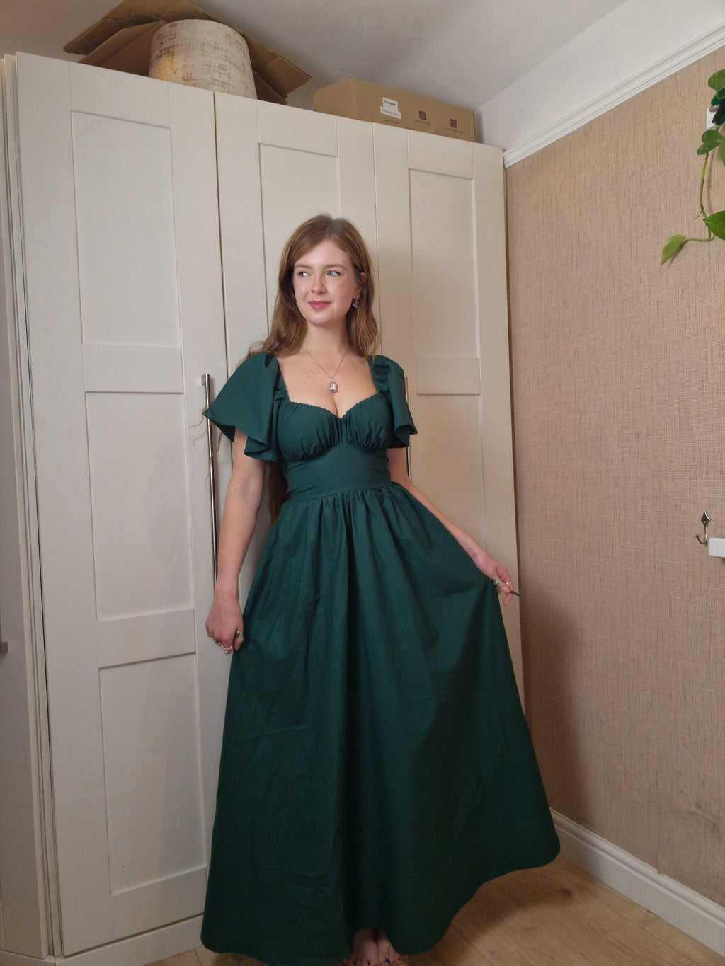 Sweetheart Dress (Lace up back, butterfly sleeves, standard skirt)