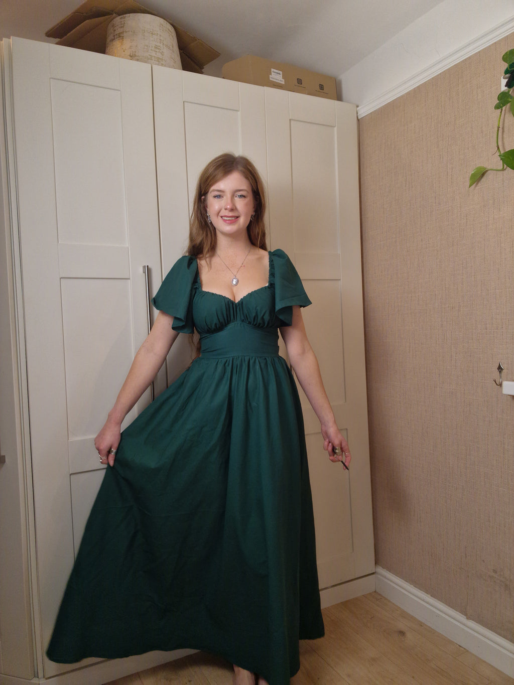 Sweetheart Dress (Lace up back, butterfly sleeves, standard skirt)