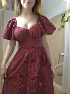 Sweetheart Dress (Lace up back, butterfly sleeves, standard skirt)