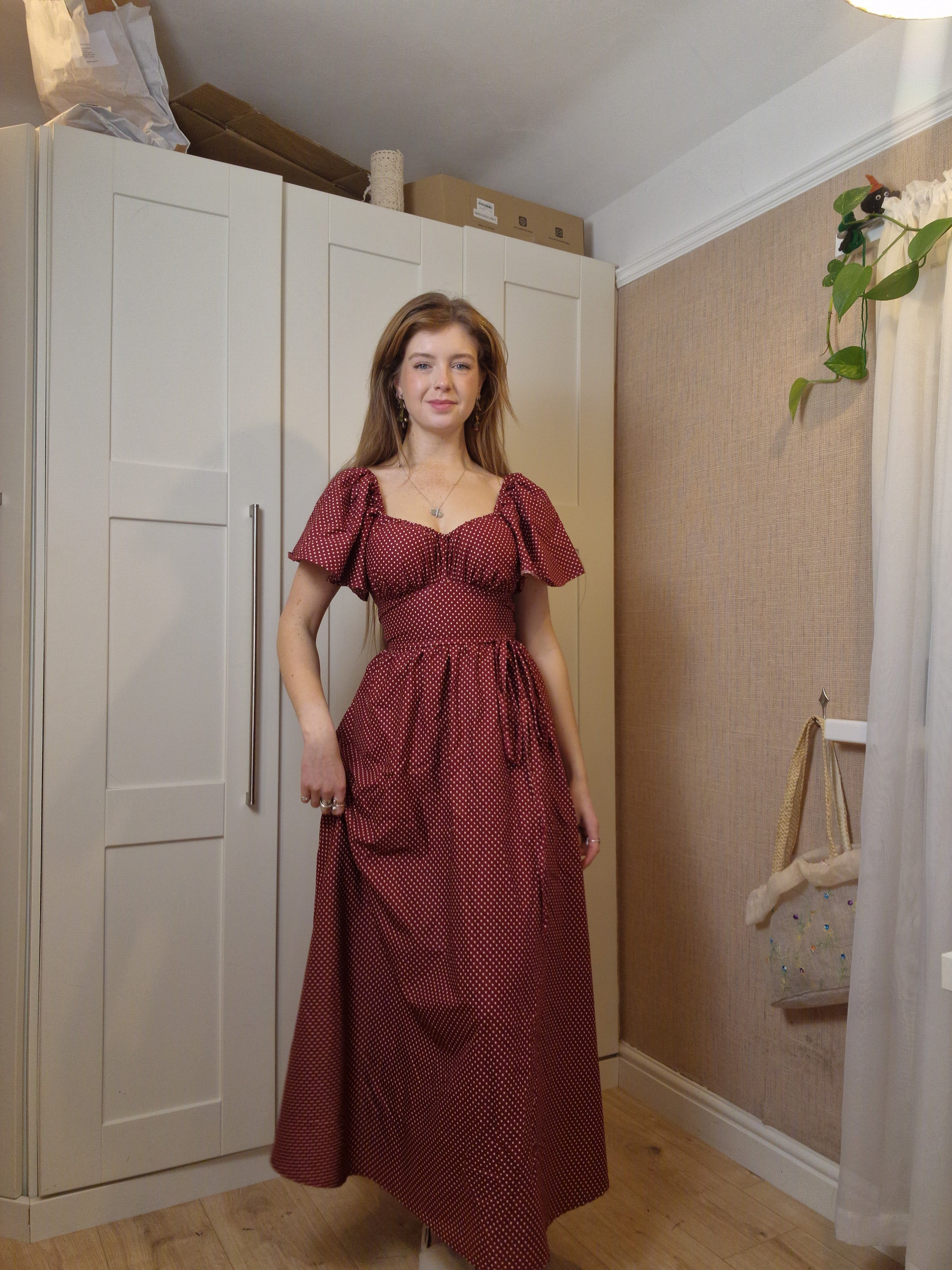 Sweetheart Dress (Lace up back, butterfly sleeves, standard skirt)