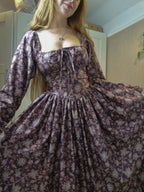 Milkmaid Dress (slimmed down puff sleeves, functional bust bow, extra full skirt with 10" frill, v-shaped waistband)