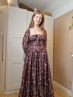 Milkmaid Dress (slimmed down puff sleeves, functional bust bow, extra full skirt with 10" frill, v-shaped waistband)