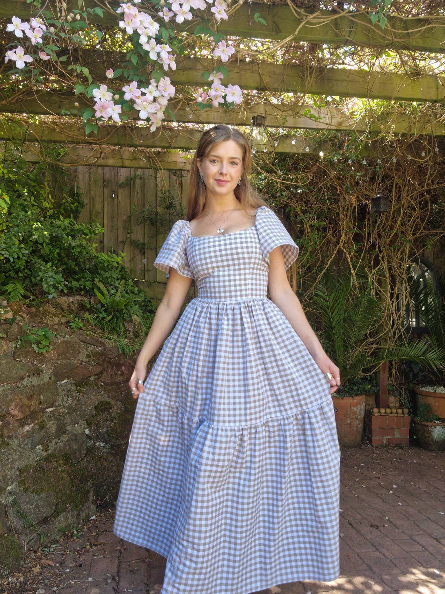 Clover Dress (Butterfly sleeves, two tiered skirt)