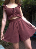 Wide-leg shorts