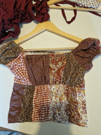 Patchwork Milkmaid top