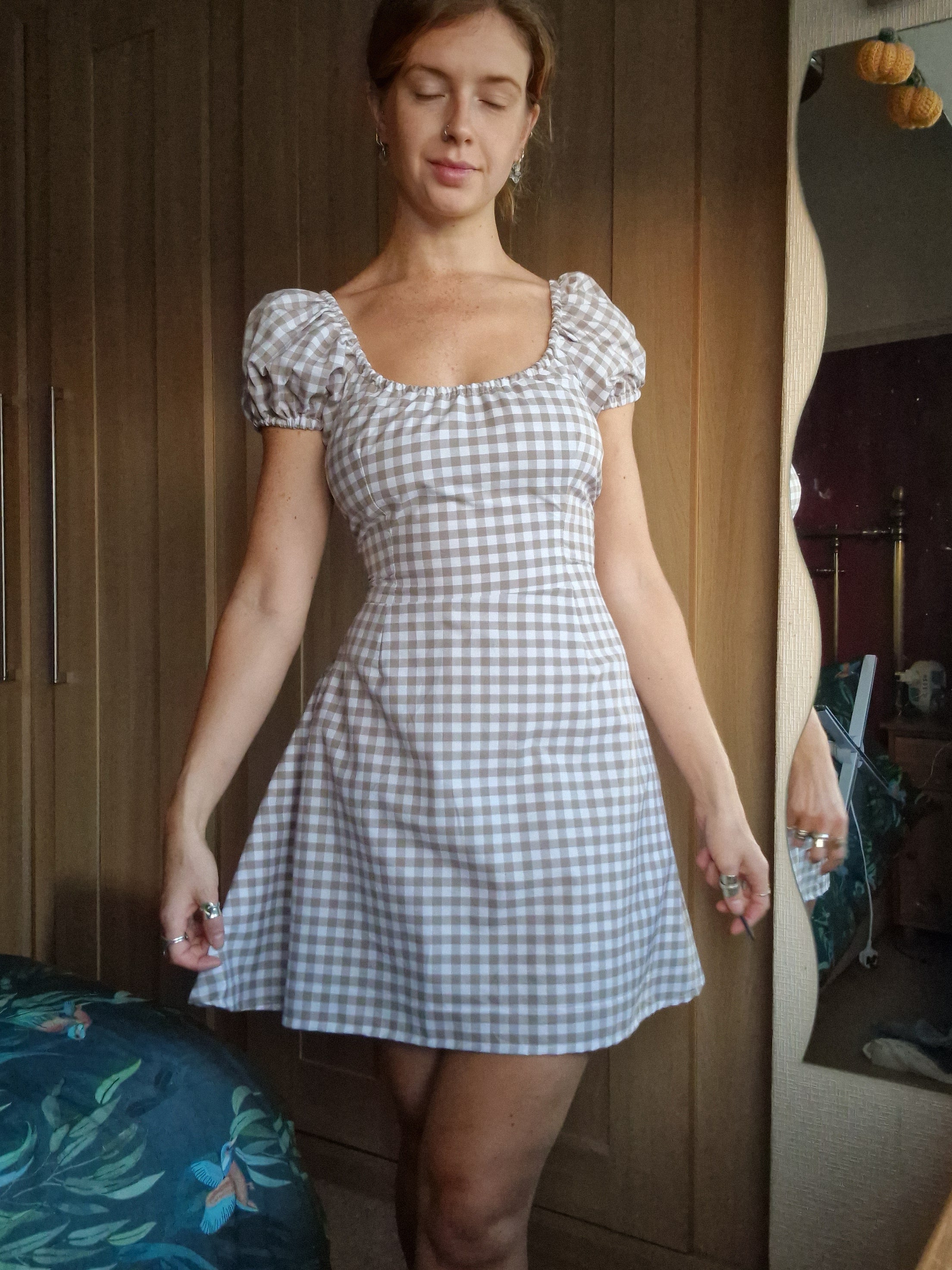 Gingham Mini dress UK 8/10
