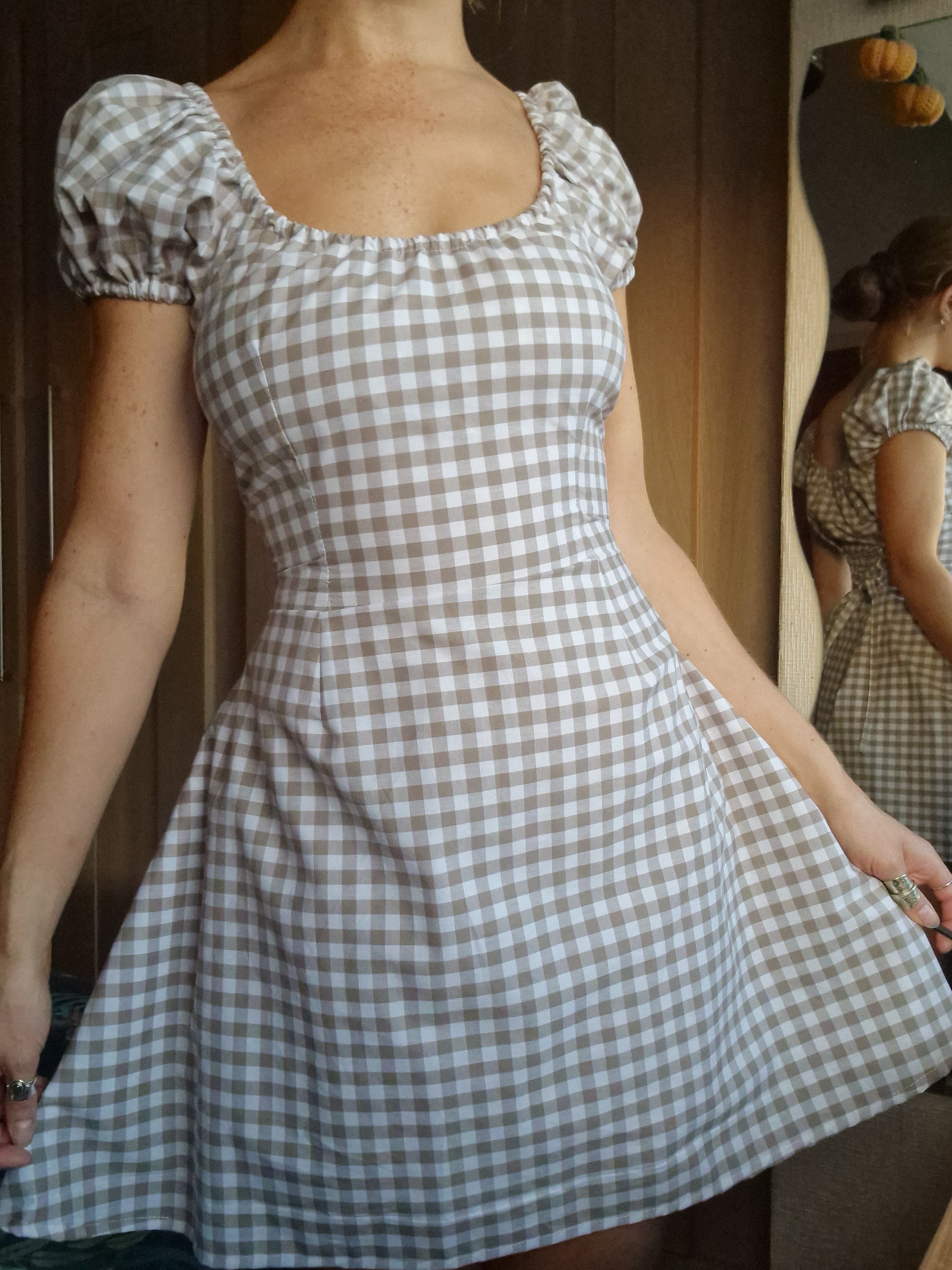 Gingham Mini dress UK 8/10