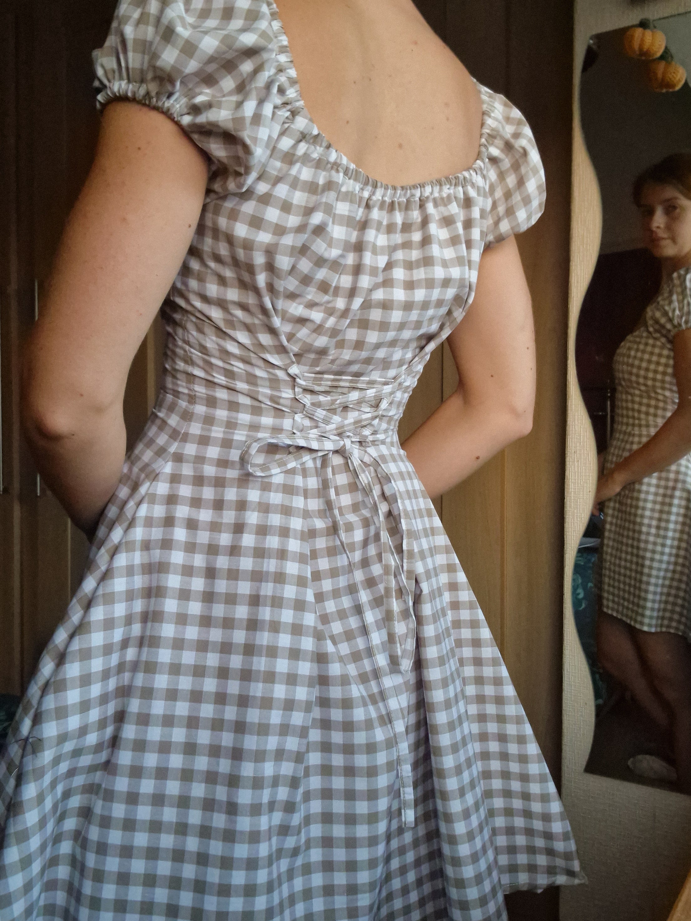 Gingham Mini dress UK 8/10