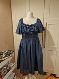 Blue denim Milkmaid dress (UK 18-20, possibly 22)