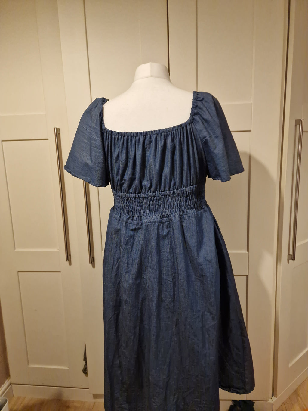 Blue denim Milkmaid dress (UK 18-20, possibly 22)