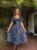 Cassandra Dress - butterfly sleeves, pointed waistband, ruching bust bow, 2 tierd skirt