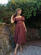 Fable Dress - Pointed waistband, butterfly sleeves, standard skirt