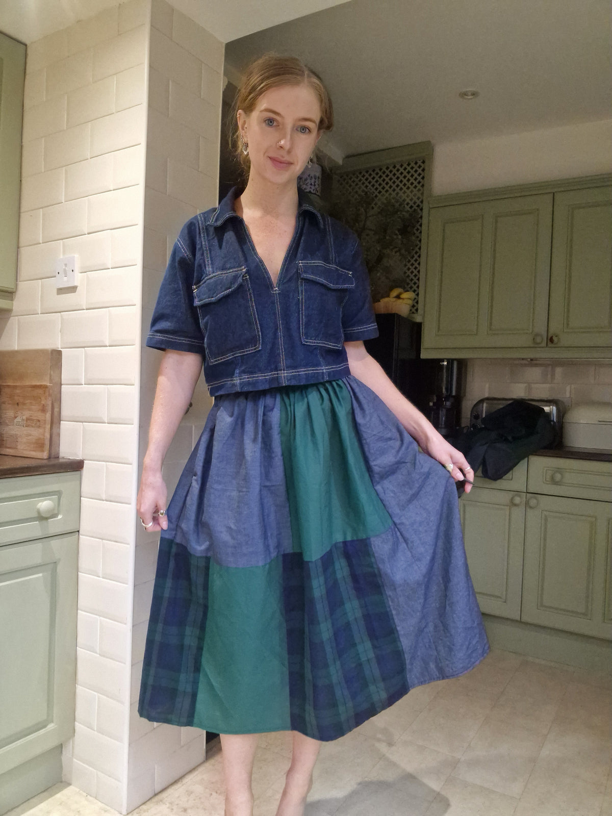 Patchwork skirt - size adjustable