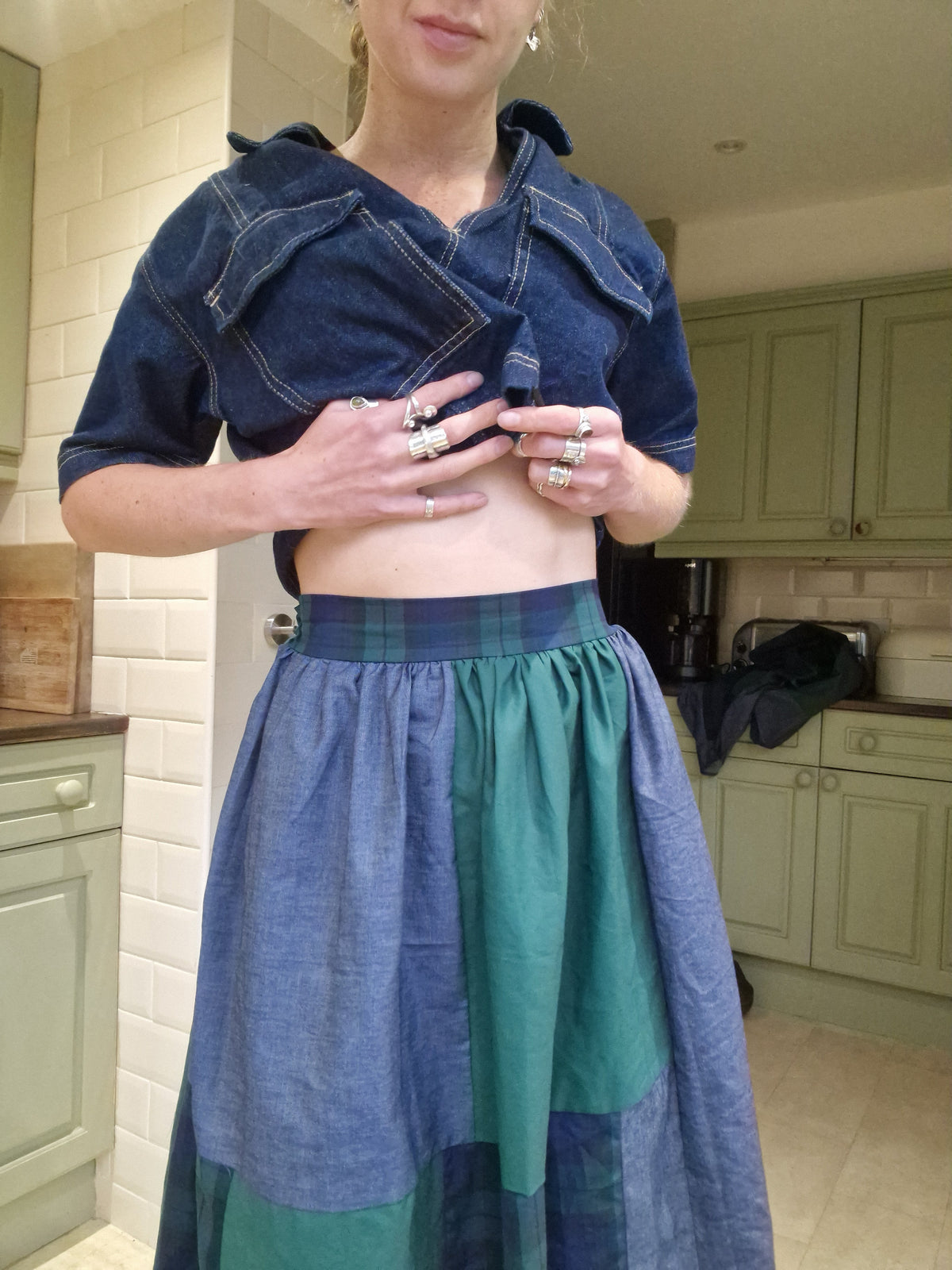 Patchwork skirt - size adjustable