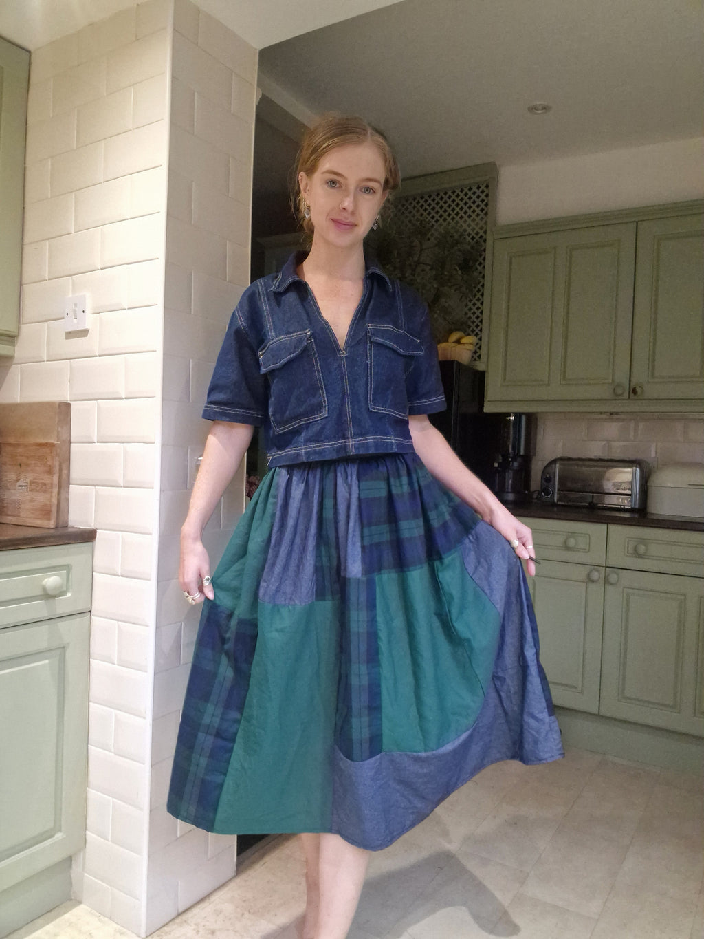Patchwork skirt - size adjustable