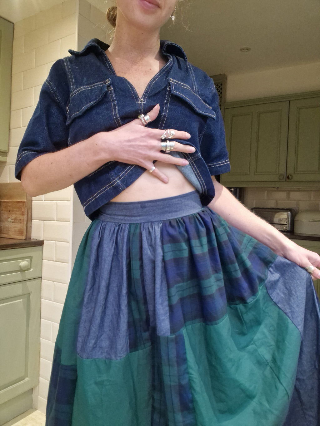 Patchwork skirt - size adjustable