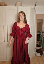 Sweetheart Dress (Whimsical sleeves, functional bust bow, standard skirt + 10" frill)