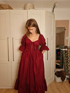 Sweetheart Dress (Whimsical sleeves, functional bust bow, standard skirt + 10" frill)