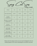 Long Line Swing Coat (Straight Sleeves)