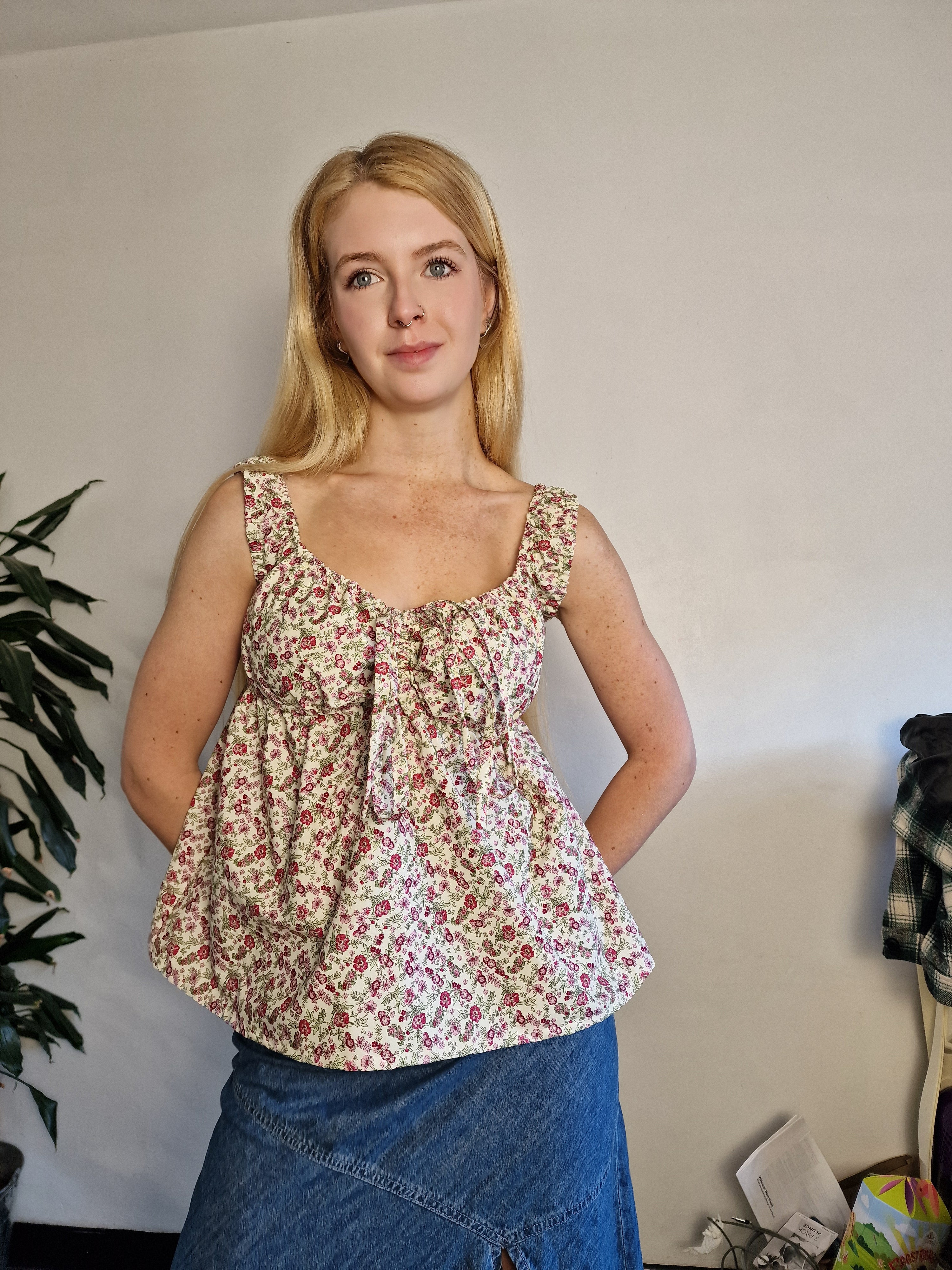 Babydoll Blouse (open or closed front, available in a range of fabrics)