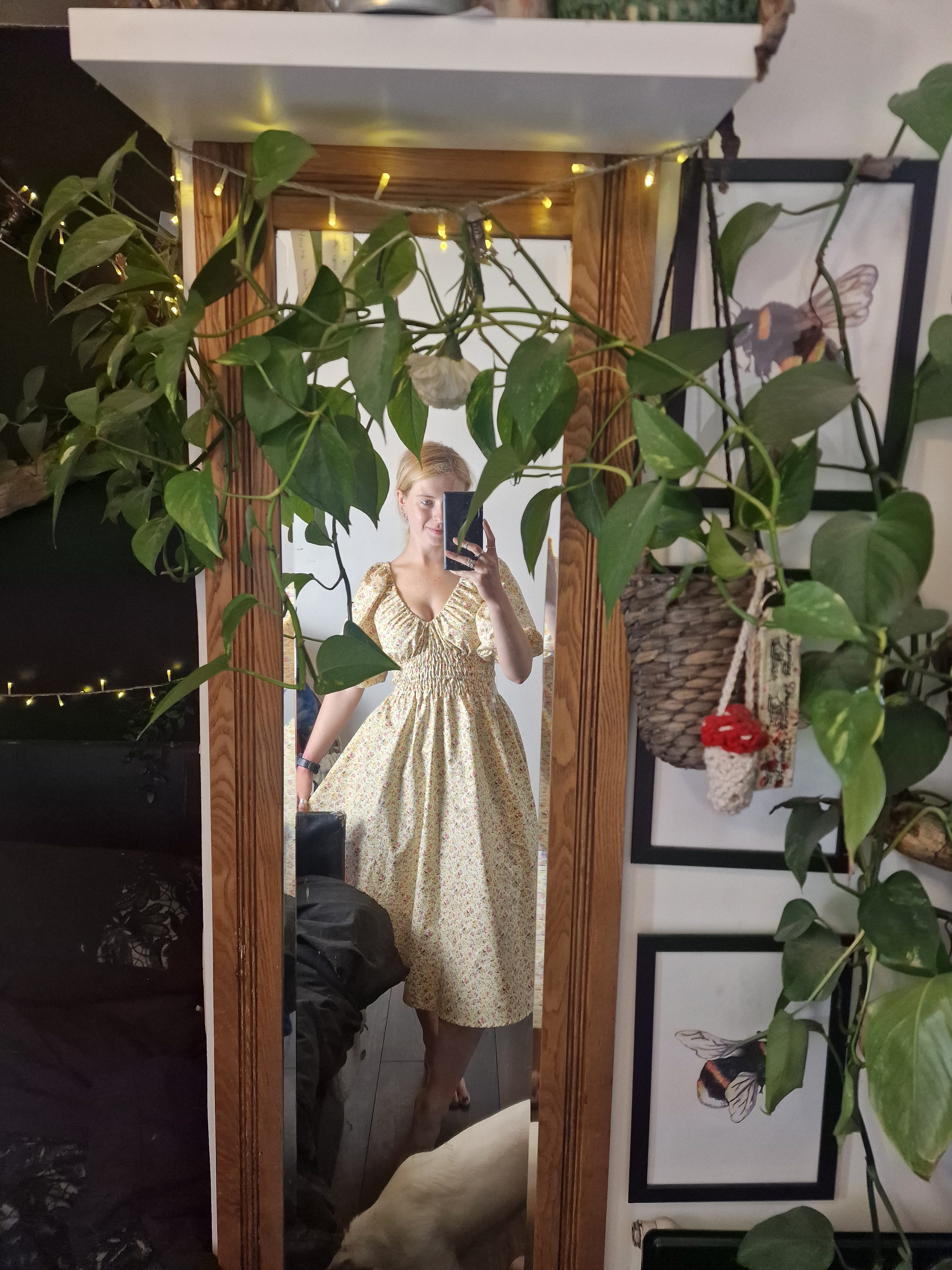 Garden Dress, 5 neckline styles available, optional bow
